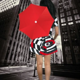 gddressup blackandwhite rain umbrella collage
